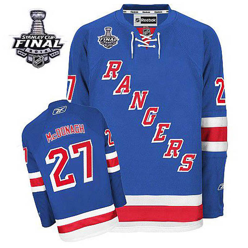 Ryan McDonagh New York Rangers #27 Home 2014 Stanley Cup Ice Hockey Jersey