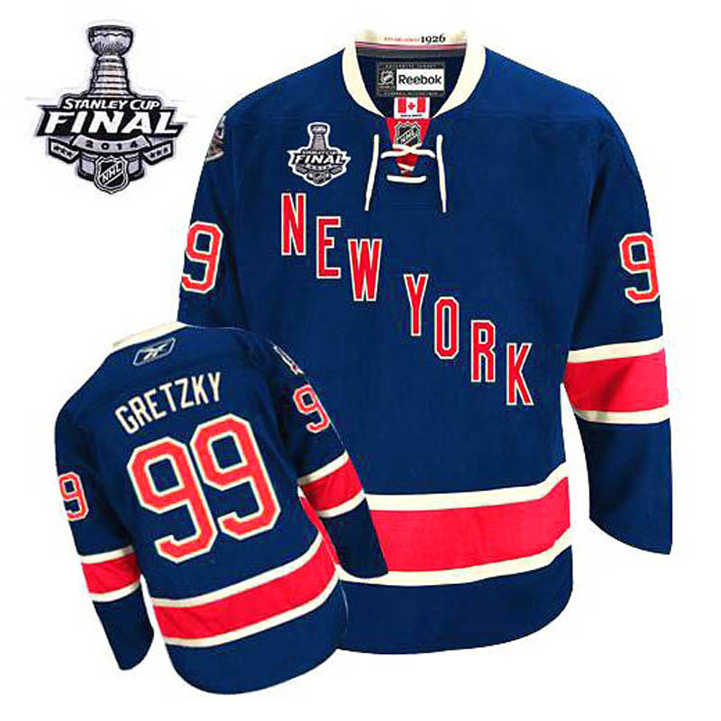 Wayne Gretzky New York Rangers #99 Third 2014 Stanley Cup Ice Hockey Jersey