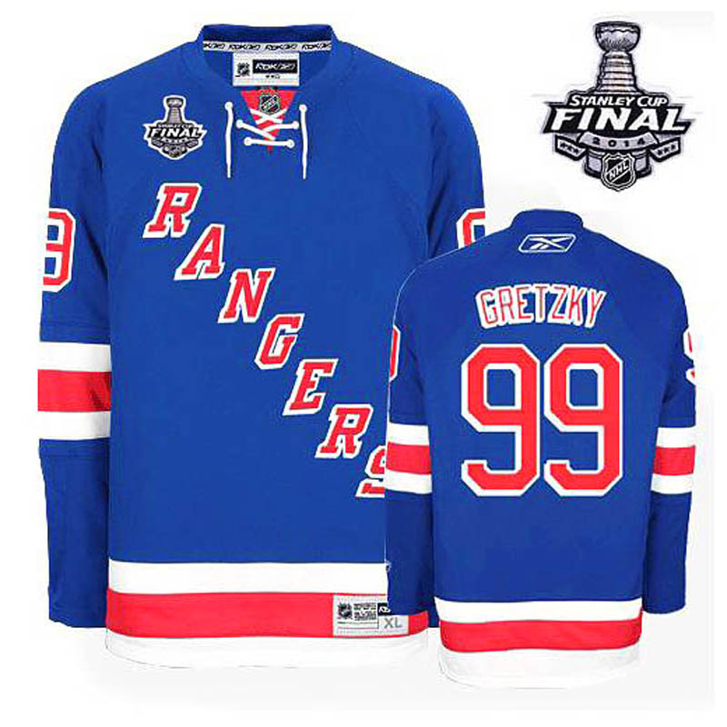 Wayne Gretzky New York Rangers #99 Home 2014 Stanley Cup Ice Hockey Jersey