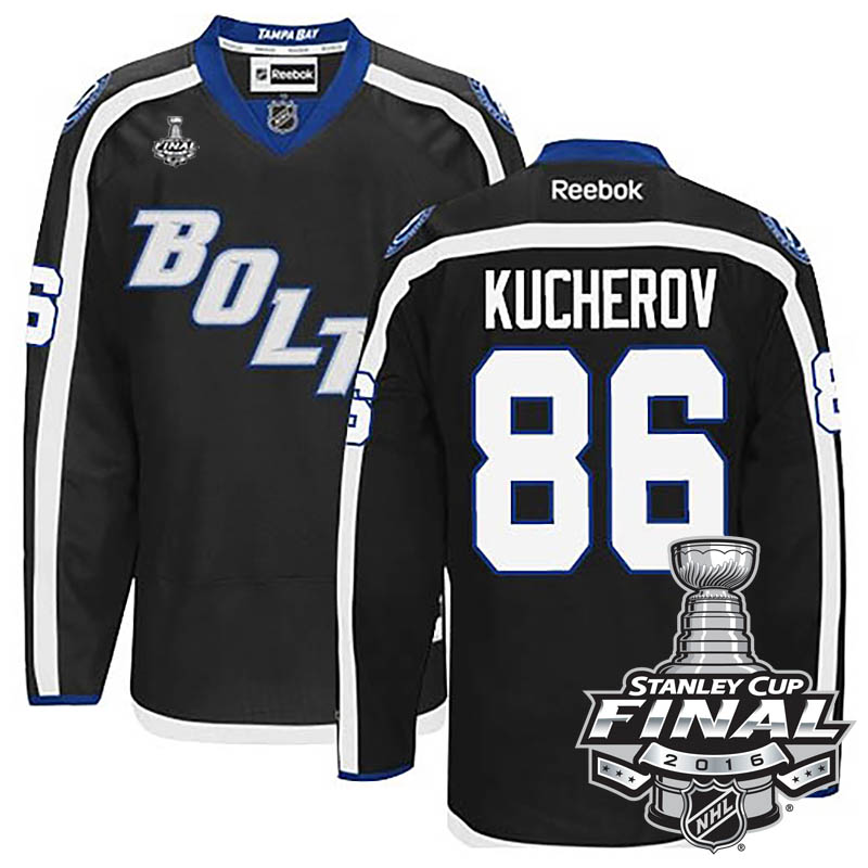 Nikita Kucherov Tampa Bay Lightning #86 2016 Stanley Cup Black Alternate Jersey