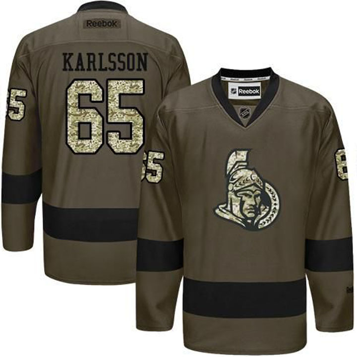 Erik Karlsson Ottawa Senators #65 Green Camo Player Jersey