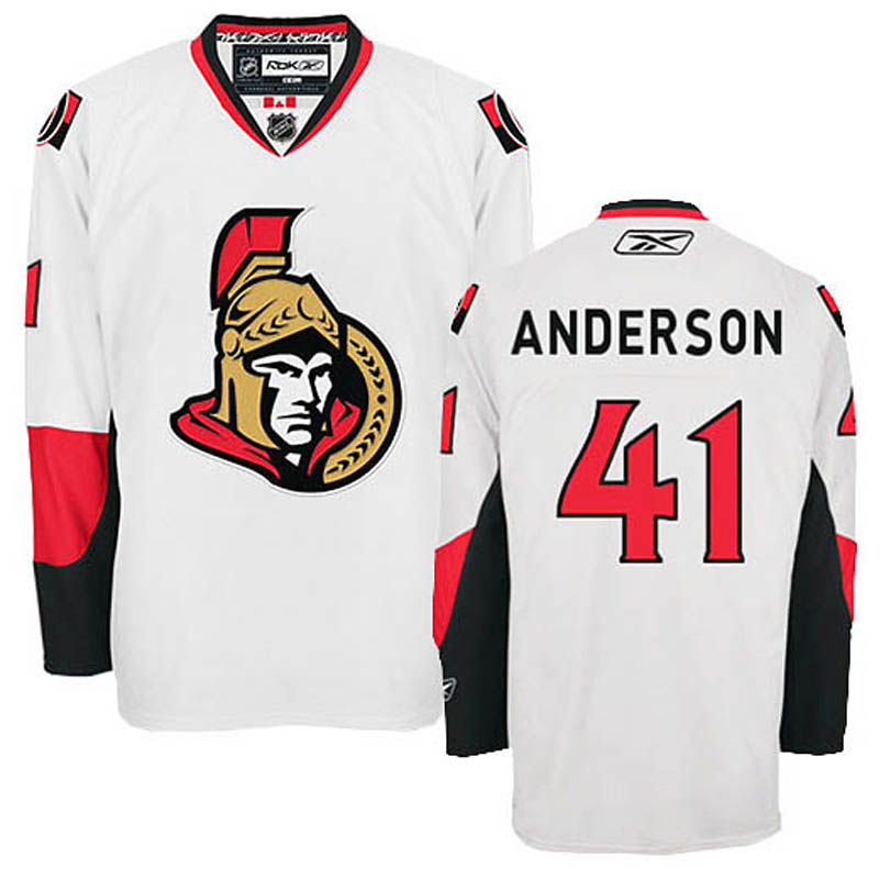 Craig Anderson Ottawa Senators #41 Away Ice Hockey Jersey