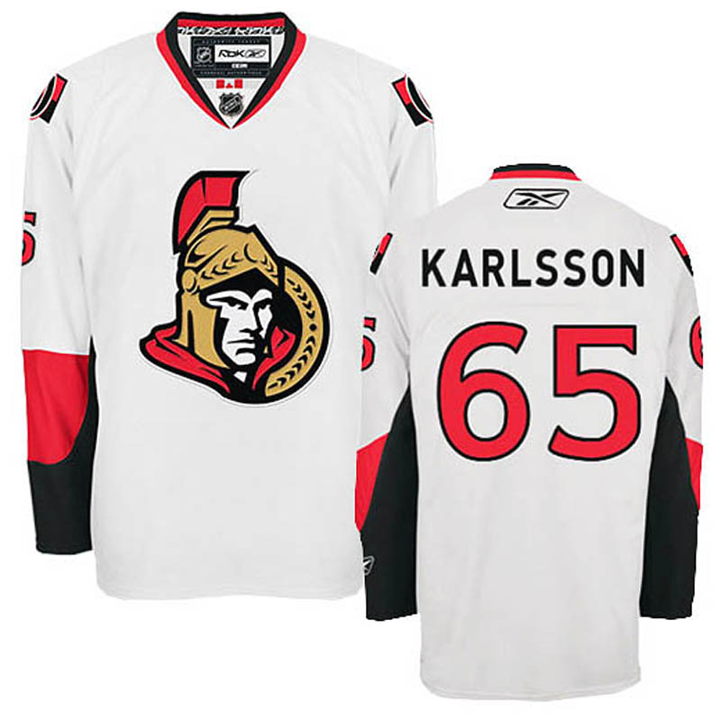 Erik Karlsson Ottawa Senators #65 Away Ice Hockey Jersey