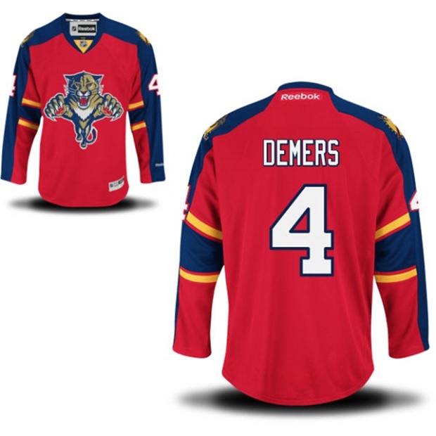 Jason Demers #4 Florida Panthers Red Home Premier Jersey