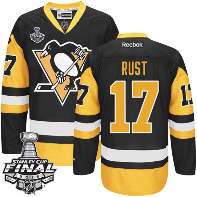 Bryan Rust Pittsburgh Penguins #17 2016 Stanley Cup Black Third Jersey