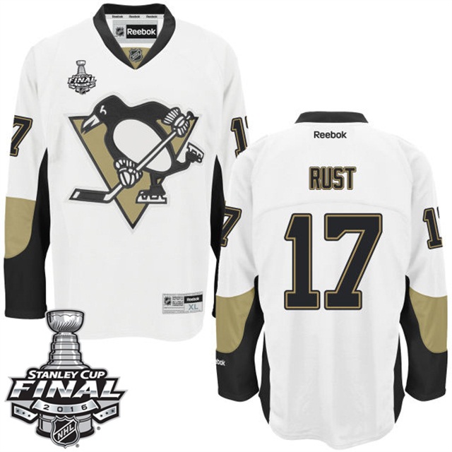 Bryan Rust Pittsburgh Penguins #17 2016 Stanley Cup White Away Jersey