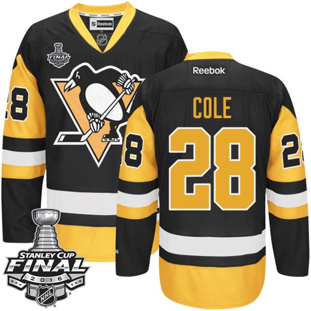 Ian Cole Pittsburgh Penguins #28 2016 Stanley Cup Black Third Jersey