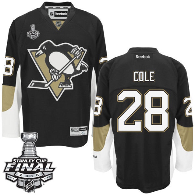 Ian Cole Pittsburgh Penguins #28 2016 Stanley Cup Black Home Jersey