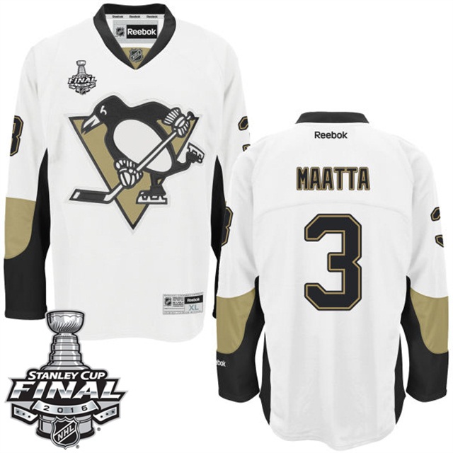 Olli Maatta Pittsburgh Penguins #3 2016 Stanley Cup White Away Jersey