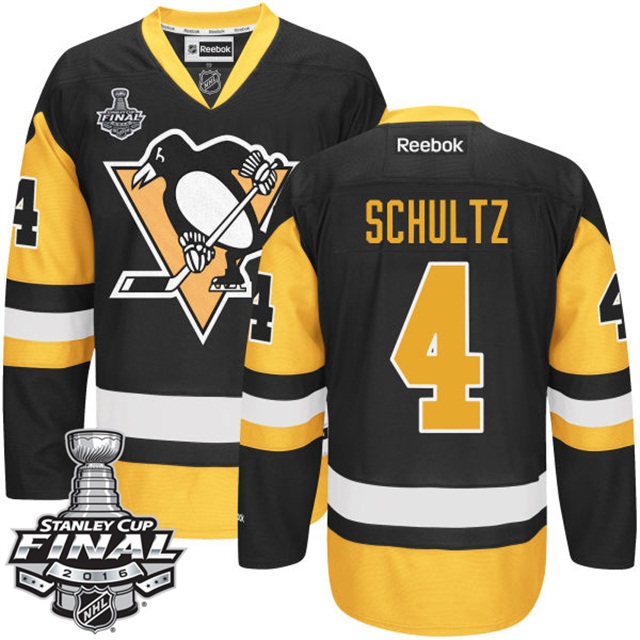 Justin Schultz Pittsburgh Penguins #4 2016 Stanley Cup Black Third Jersey