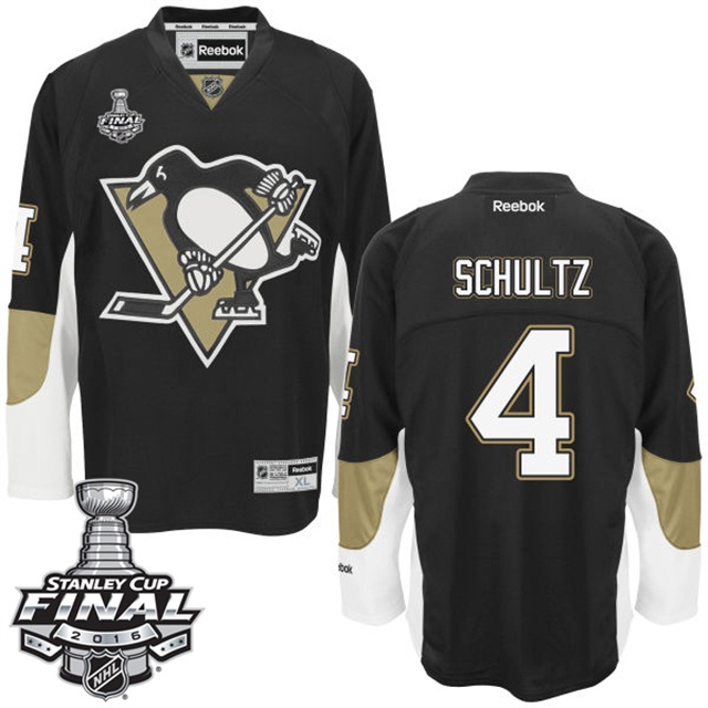 Justin Schultz Pittsburgh Penguins #4 2016 Stanley Cup Black Home Jersey