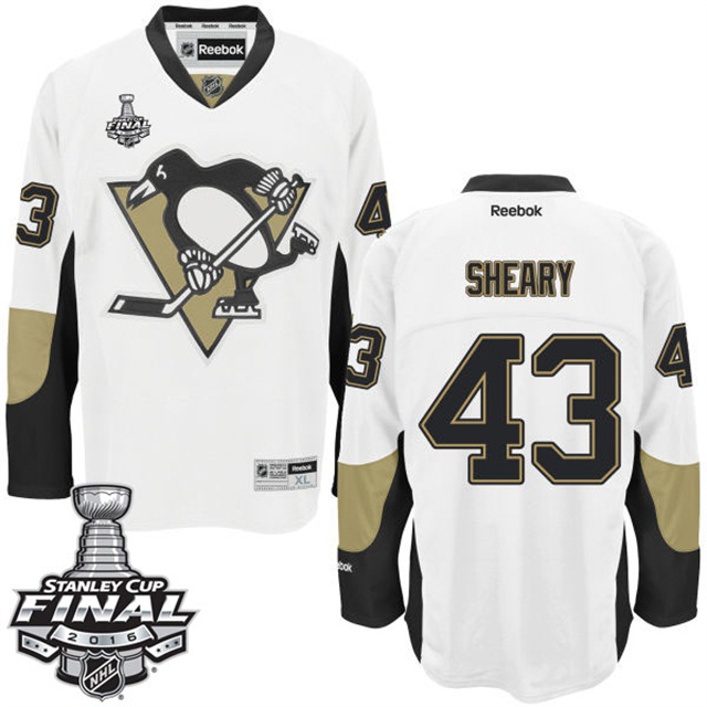 Conor Sheary Pittsburgh Penguins #43 2016 Stanley Cup White Away Jersey