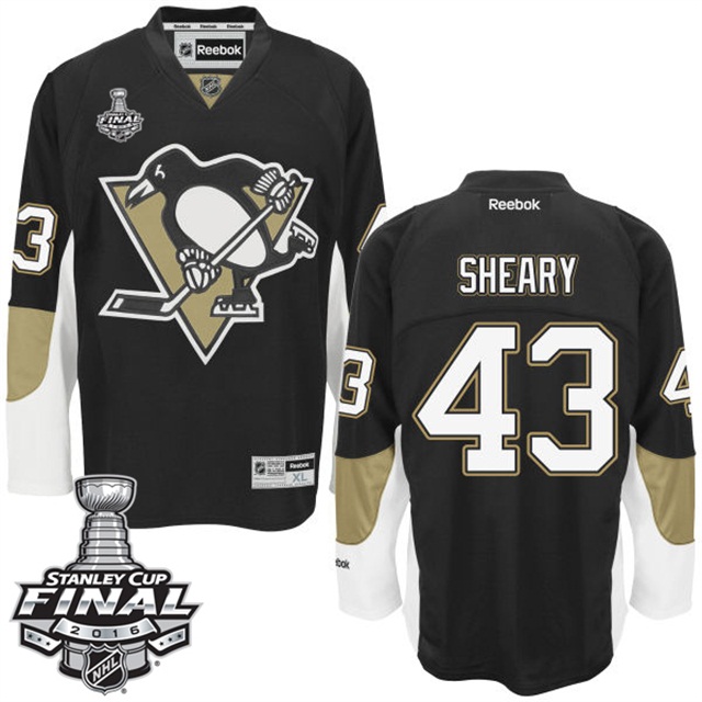 Conor Sheary Pittsburgh Penguins #43 2016 Stanley Cup Black Home Jersey