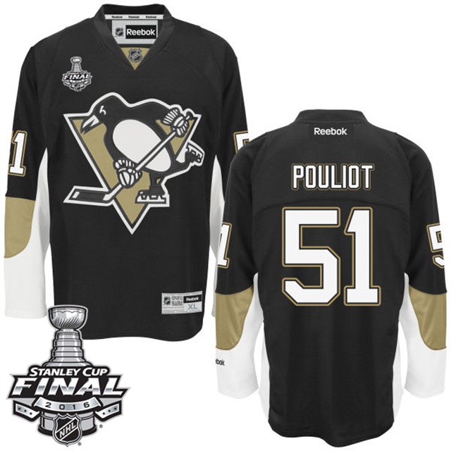 Derrick Pouliot Pittsburgh Penguins #51 2016 Stanley Cup Black Home Jersey