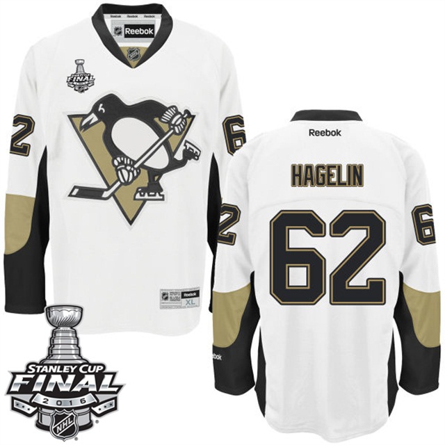 Carl Hagelin Pittsburgh Penguins #62 2016 Stanley Cup White Away Jersey