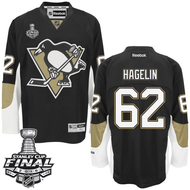 Carl Hagelin Pittsburgh Penguins #62 2016 Stanley Cup Black Home Jersey