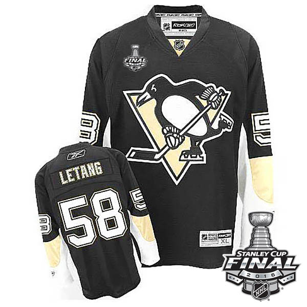 Kris Letang Pittsburgh Penguins #58 2016 Stanley Cup Black Home Jersey