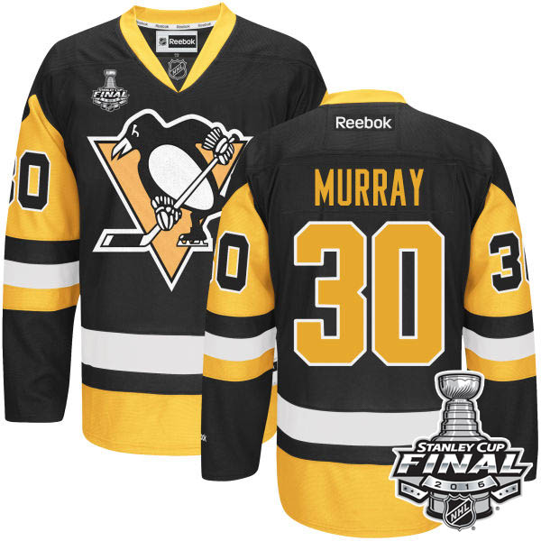 Matt Murray Pittsburgh Penguins #30 2016 Stanley Cup Black Third Jersey