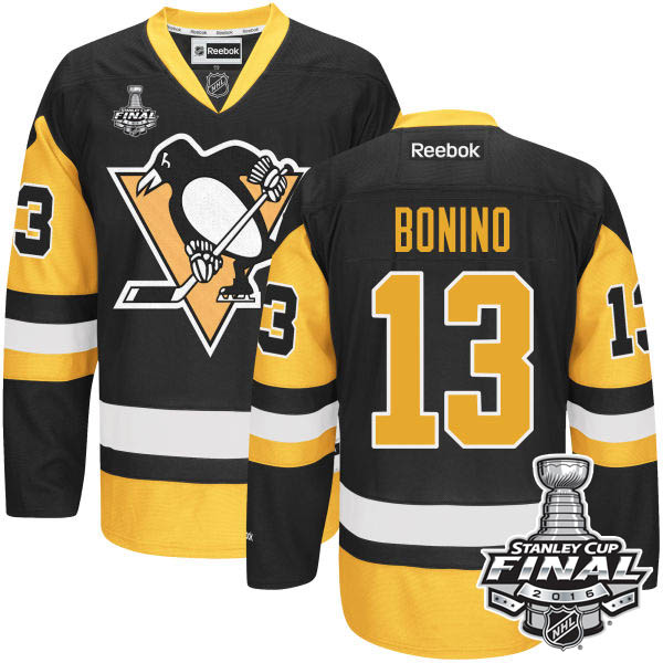 Nick Bonino Pittsburgh Penguins #13 2016 Stanley Cup Black Third Jersey