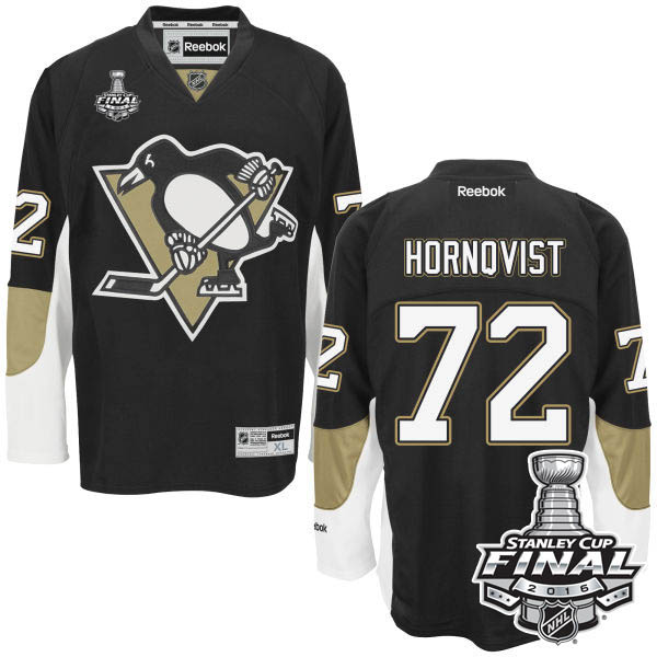 Patric Hornqvist Pittsburgh Penguins #72 2016 Stanley Cup Black Home Jersey