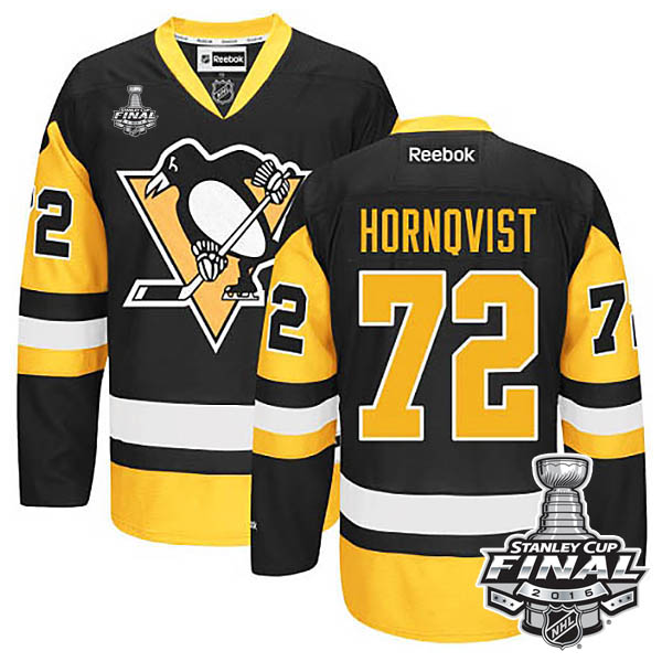 Patric Hornqvist Pittsburgh Penguins #72 2016 Stanley Cup Black Third Jersey