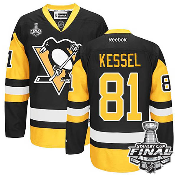 Phil Kessel Pittsburgh Penguins #81 2016 Stanley Cup Black Third Jersey