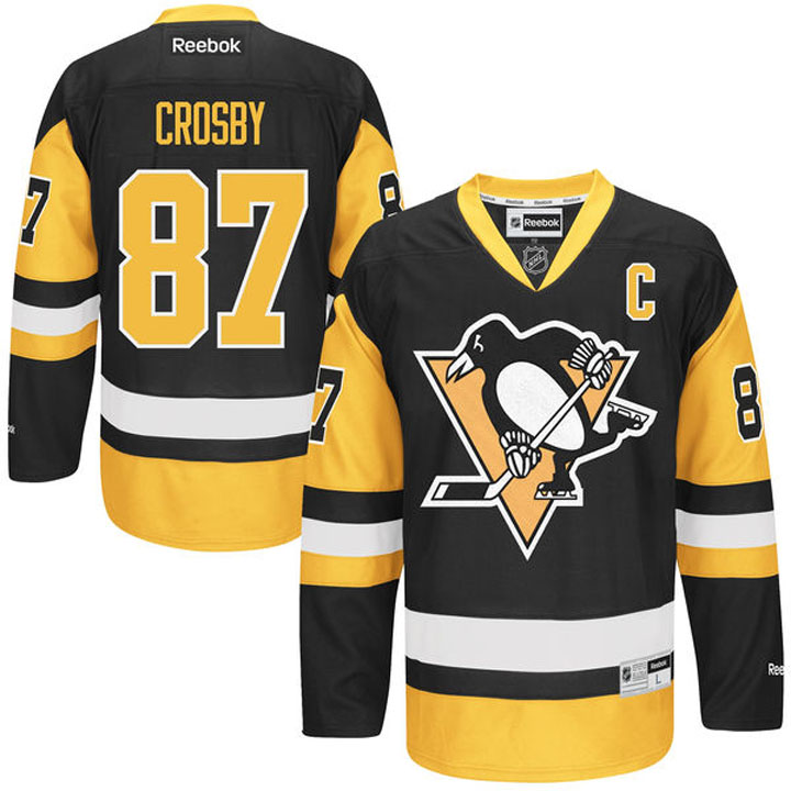 Sidney Crosby Pittsburgh Penguins #87 Black Alternate Jersey