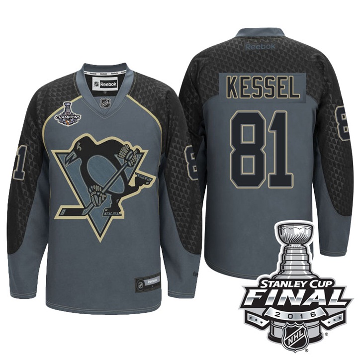 Penguins #81 Phil Kessel 2016 Stanley Cup Champions Storm Premier Crosscheck Finals Jersey