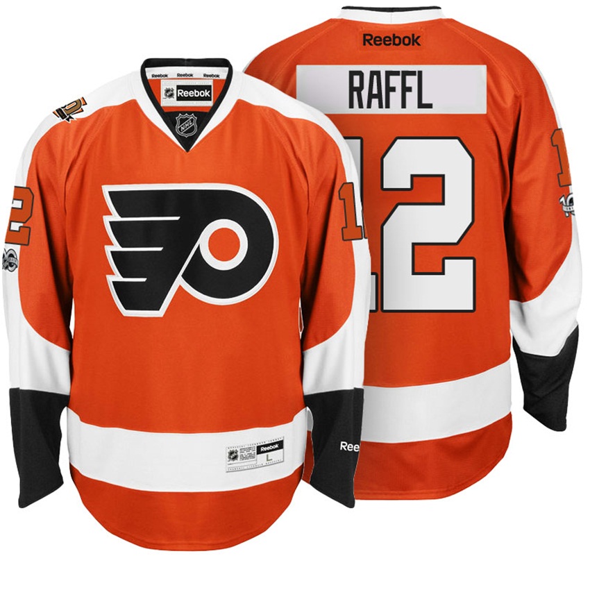 Flyers Michael Raffl #12 Orange 100th Anniversary Patch Player Jersey