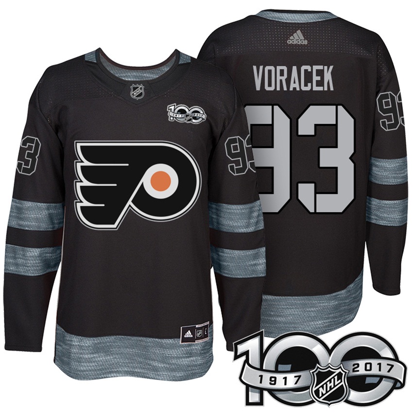 Flyers Jakub Voracek #93 Black 2017 Centennial Classic Limited Jersey