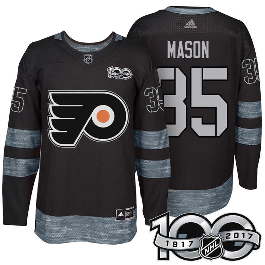 Flyers Steve Mason #35 Black 2017 Centennial Classic Limited Jersey