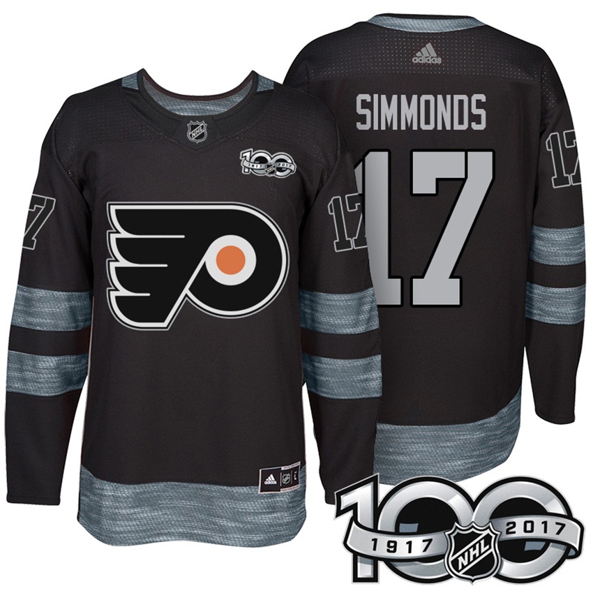 Flyers Wayne Simmonds #17 Black 2017 Centennial Classic Limited Jersey