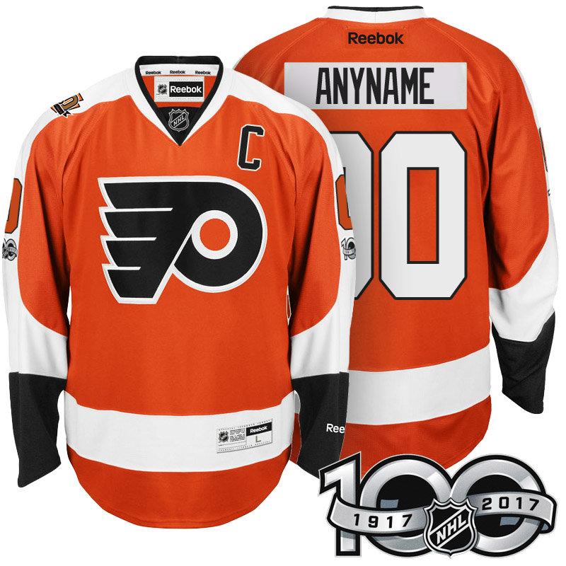 Flyers Orange 2017 Centennial Classic Custom Jersey