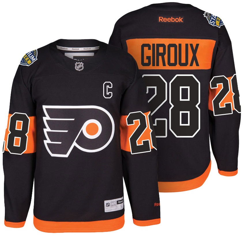 Flyers Claude Giroux #28 Black 2017 Stadium Series Jersey