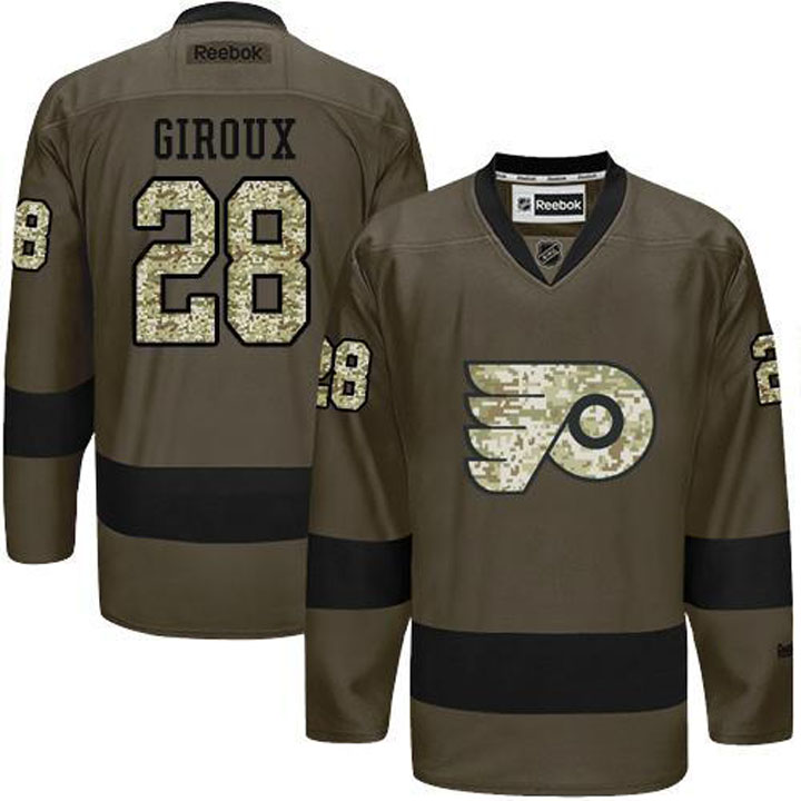 Claude Giroux Philadelphia Flyers #28 Green Camo Player Jersey