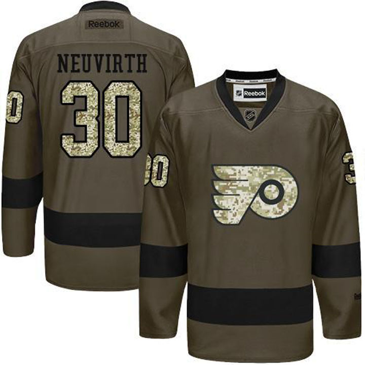 Michal Neuvirth Philadelphia Flyers #30 Green Camo Player Jersey