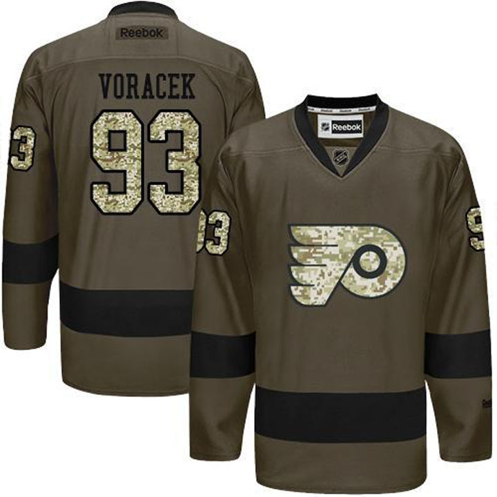 Jakub Voracek Philadelphia Flyers #93 Green Camo Player Jersey