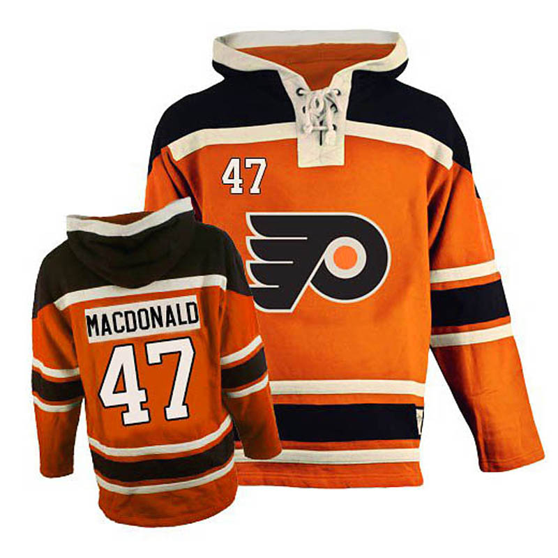 Andrew MacDonald Philadelphia Flyers #47 Ice Hockey Sawyer Hooded Sweatshirt