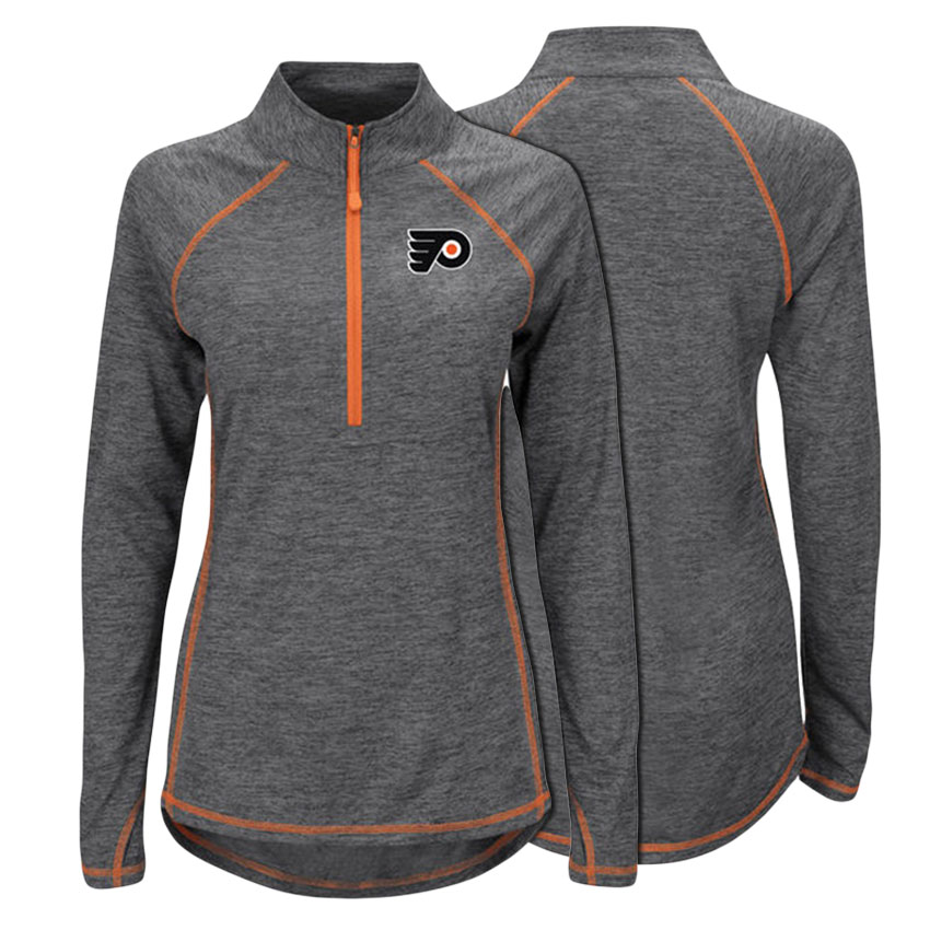 Women Philadelphia Flyers Black Cool Base Half-Zip Pullover Jacket