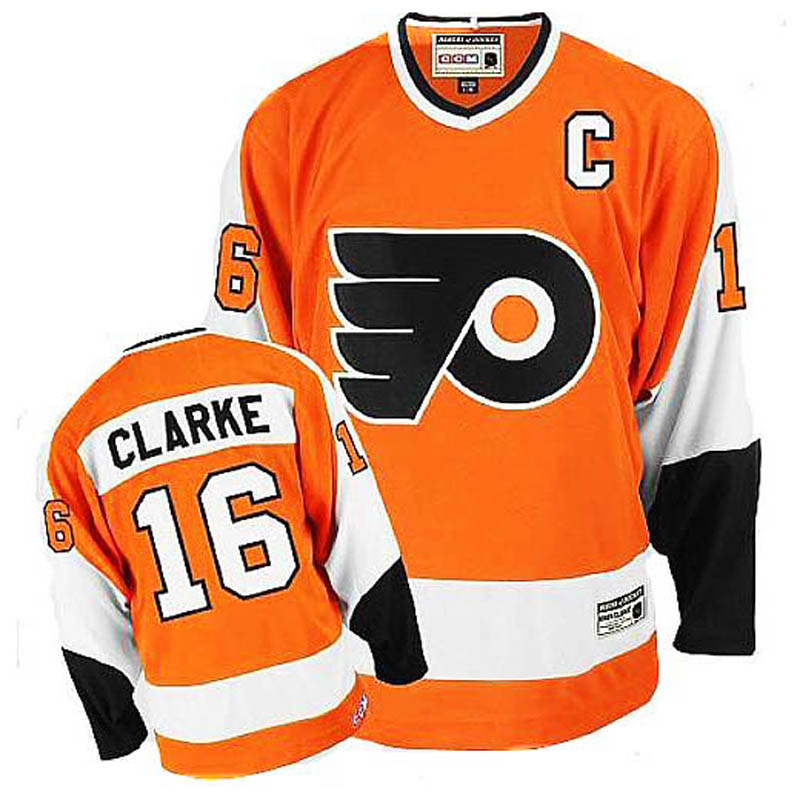 Bobby Clarke Philadelphia Flyers #16 Throwback Ice Hockey Jersey