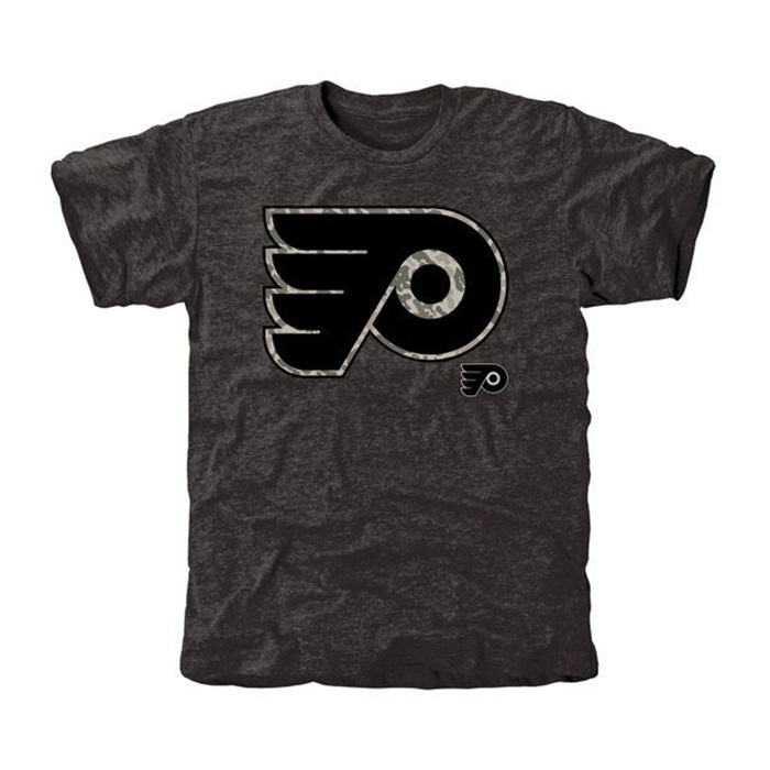 Philadelphia Flyers Rink Warrior Black Tri-Blend T-Shirt