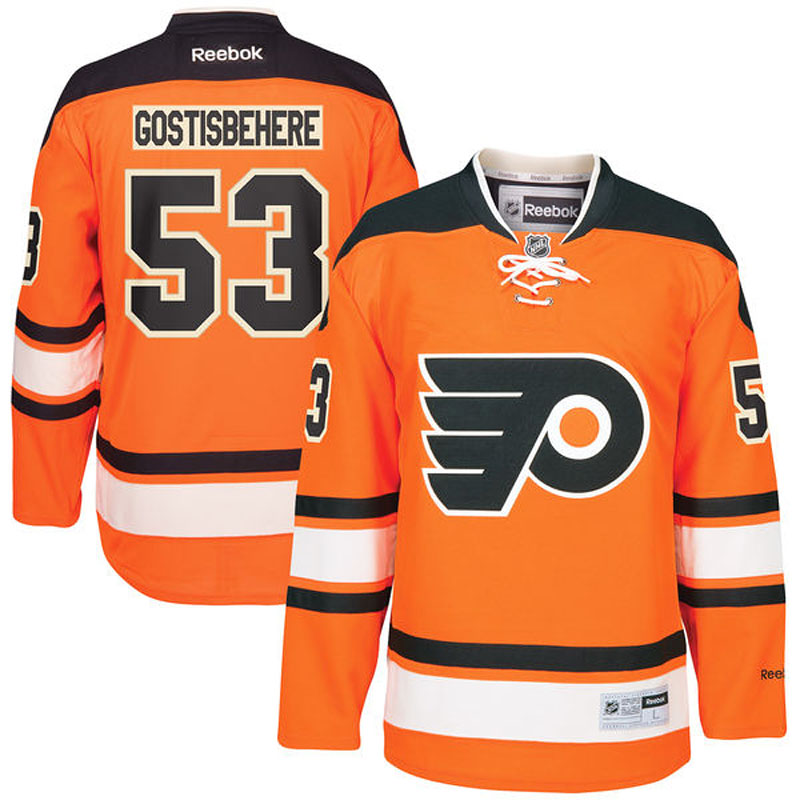 Shayne Gostisbehere Philadelphia Flyers Reebok Orange Jersey