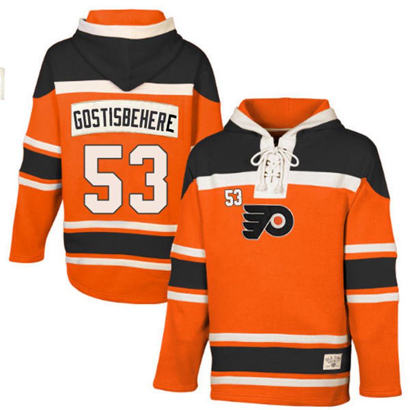 Shayne Gostisbehere Philadelphia Flyers Orange Player Pullover Hoodie