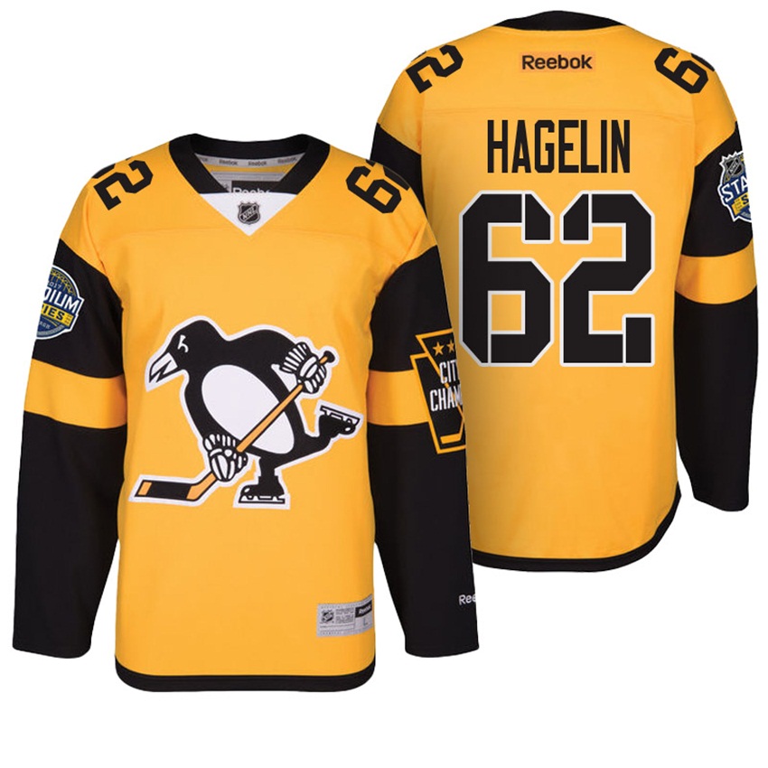 Penguins Carl Hagelin #62 Gold 2017 Stadium Series Jersey