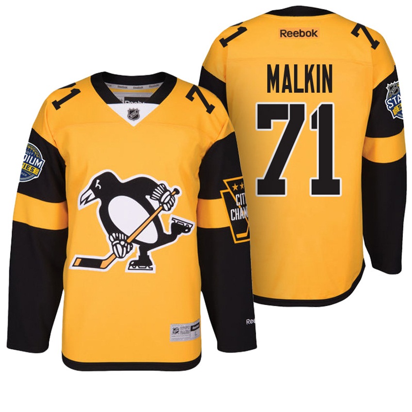 Penguins Evgeni Malkin #71 Gold 2017 Stadium Series Jersey