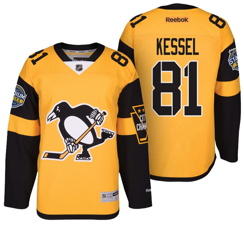 Penguins Phil Kessel #81 Gold 2017 Stadium Series Jersey