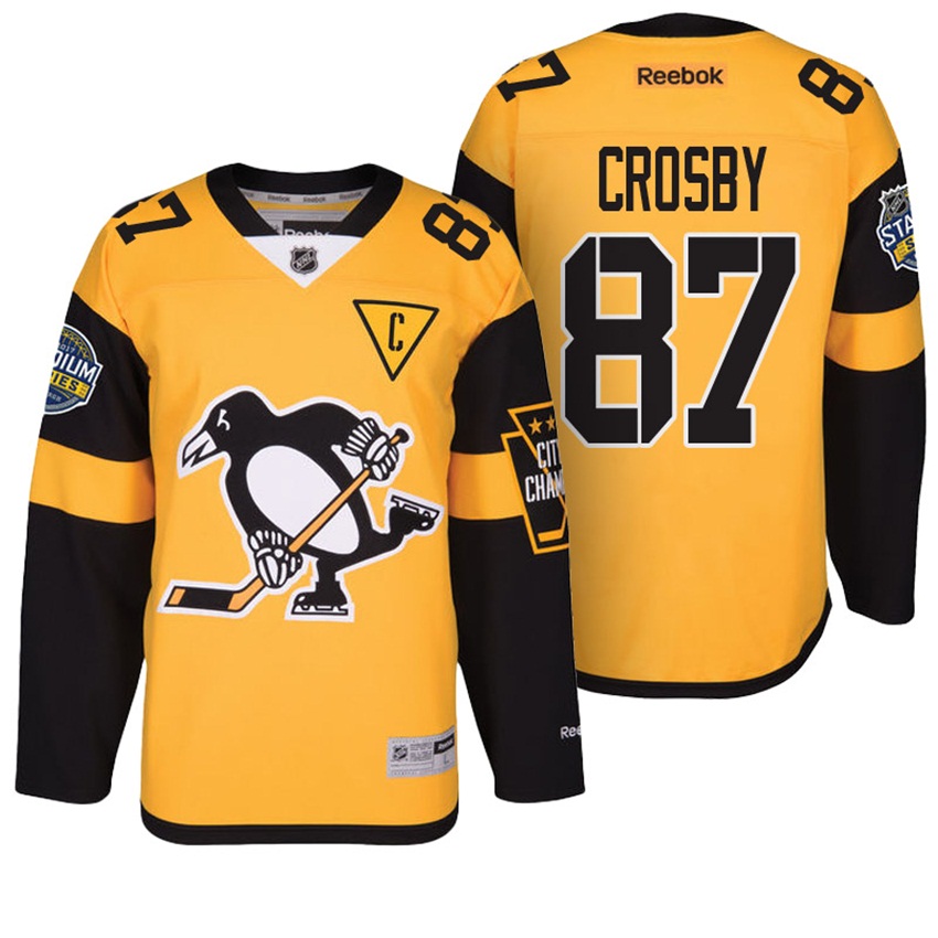 Penguins Sidney Crosby #87 Gold 2017 Stadium Series Jersey