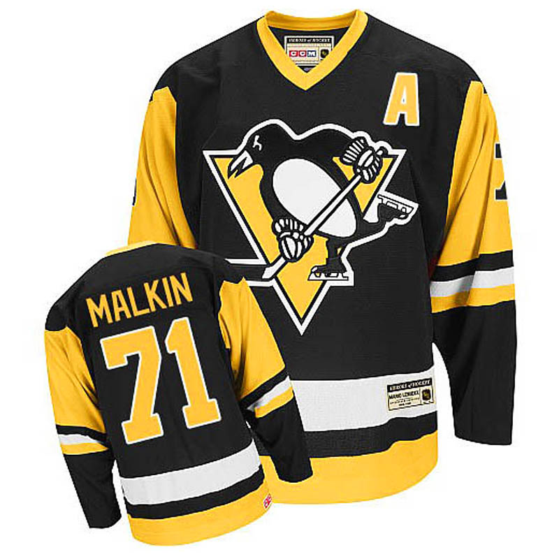 Evgeni Malkin Pittsburgh Penguins #71 Throwback Ice Hockey Jersey