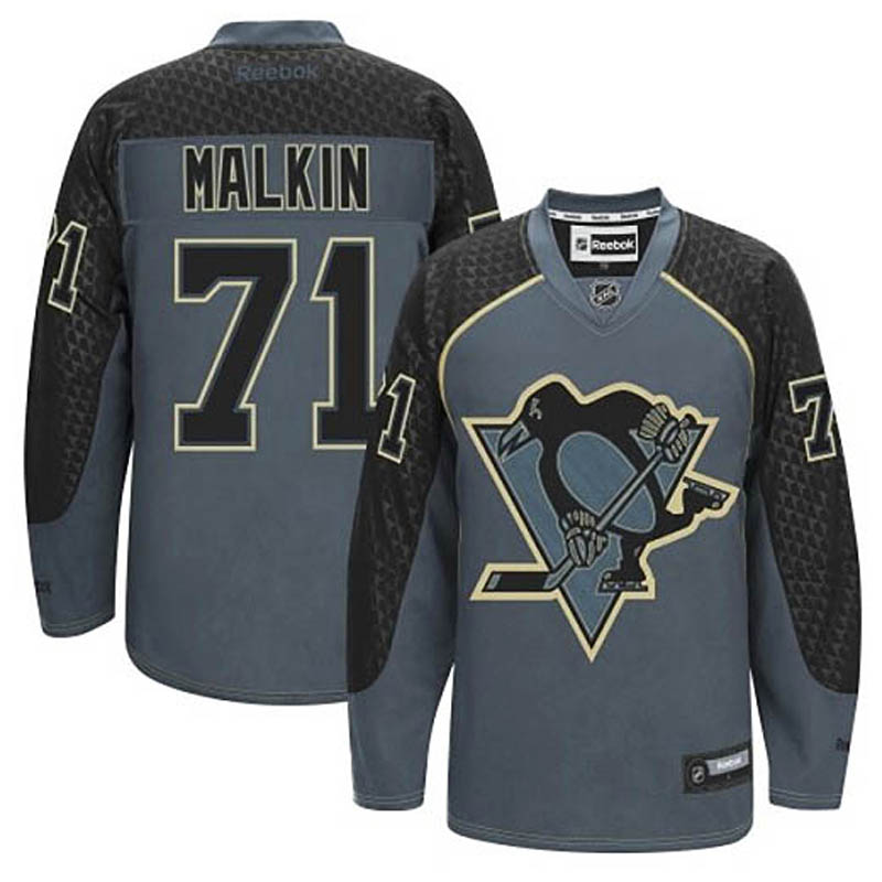 Evgeni Malkin Pittsburgh Penguins #71 Cross Check Fashion Ice Hockey Jersey