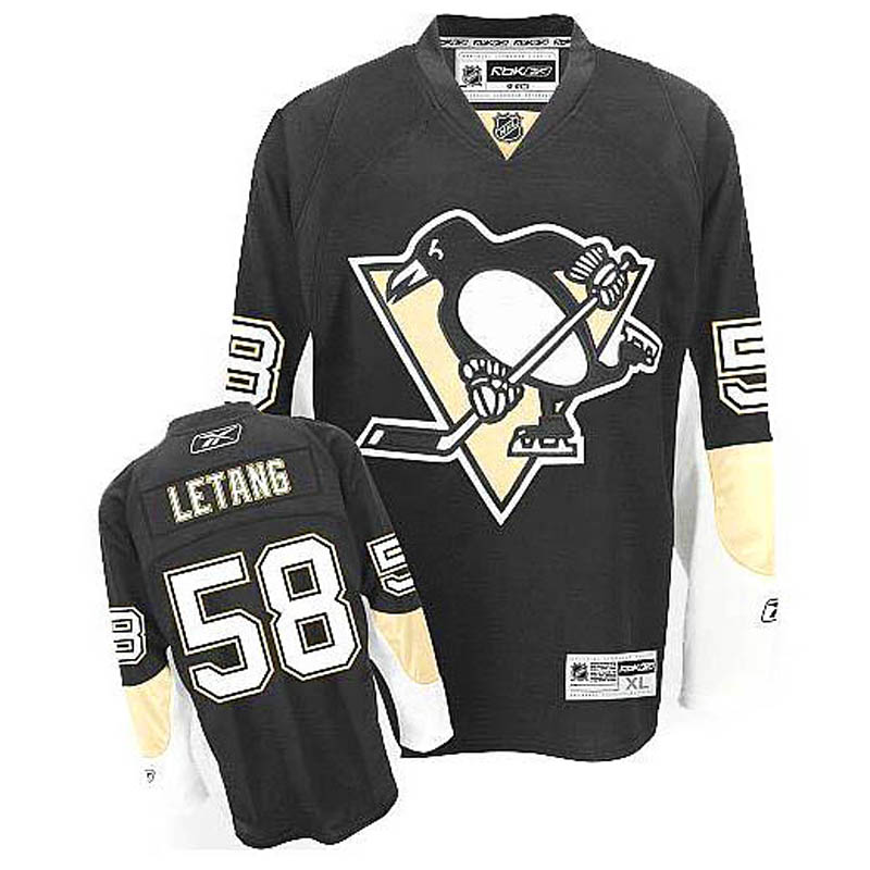 Kris Letang Pittsburgh Penguins #58 Home Ice Hockey Jersey